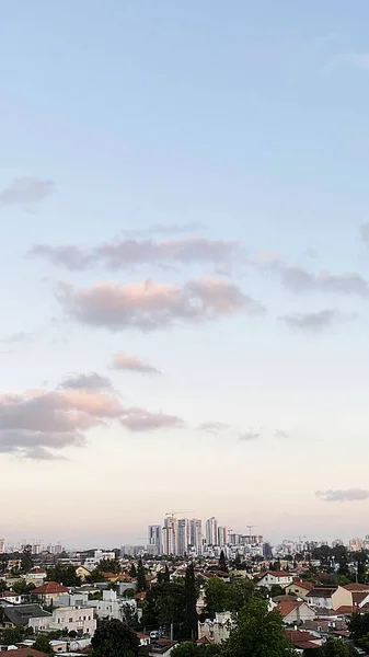 Blick Aus Dem Fenster Die Stadt Bei Sonnenuntergang Hochwertiges Filmmaterial — Stockfoto