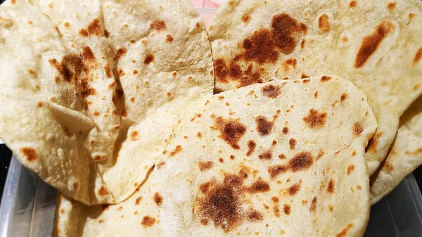 Deliciosa Pita Horneada Sin Levadura Fantasía Culinaria Foto Alta Calidad — Foto de Stock