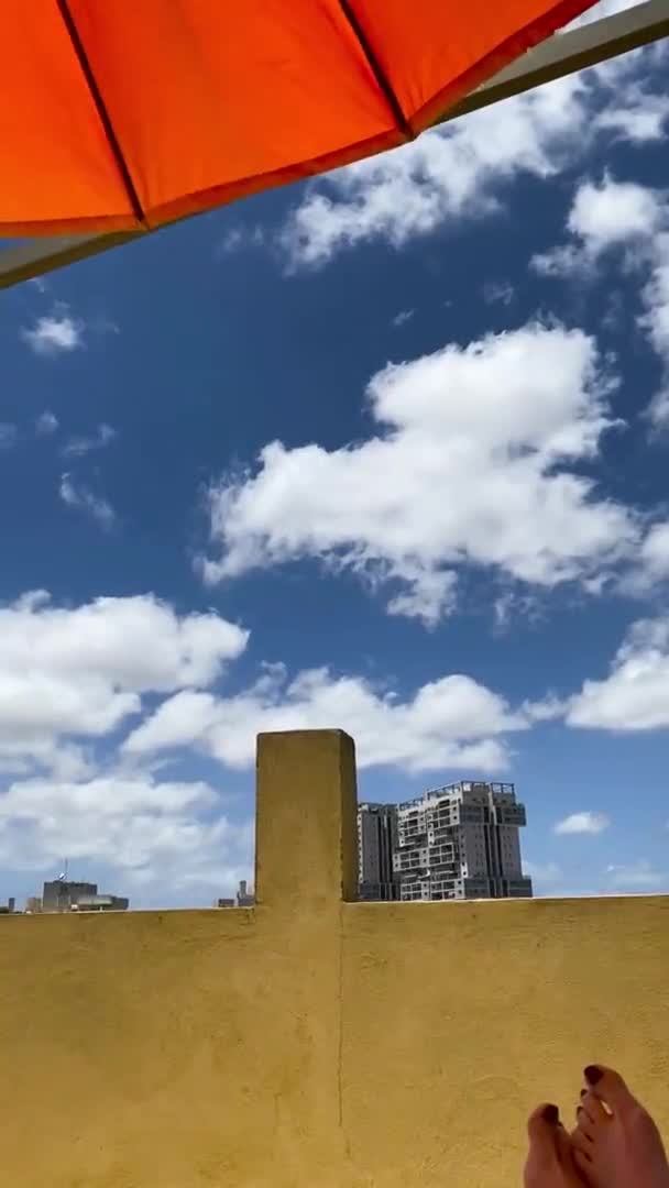 Posto di riposo sul tetto del mio edificio — Video Stock