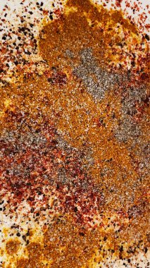 Kari, acı biber, karabiber, karanfil, kakule. Yüksek kalite fotoğraf.