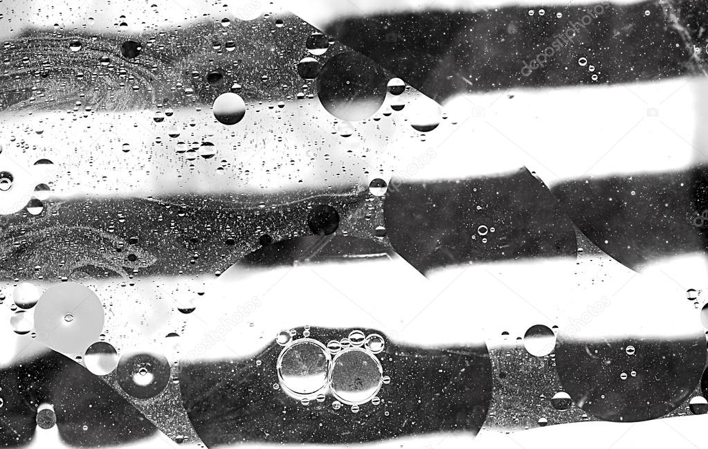 Abstract Black And White Soap Bubble Background