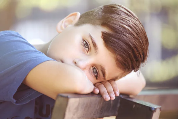 Close up portrait of a handsome boy — Stock Photo, Image