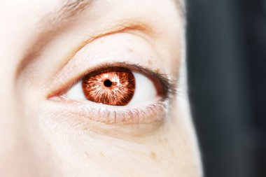 Güzel yorum içeren görünüm kırmızı gözleri