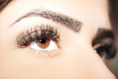 Göz makyajı. Güzel gözler makyaj ayrıntı, kirpik uzatma