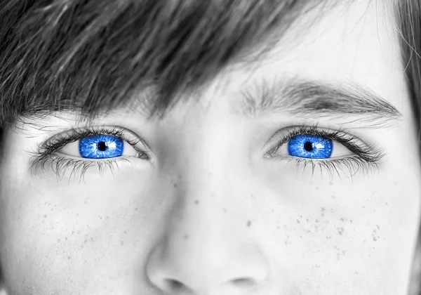 Красивый проницательный взгляд цветные глаза — стоковое фото