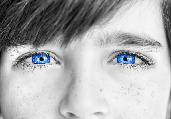 Beau regard perspicace yeux de couleur — Photo