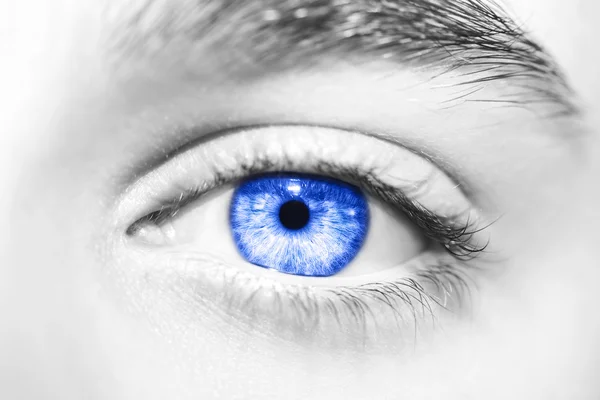 Beautiful insightful look blue eyes — Stock Photo, Image