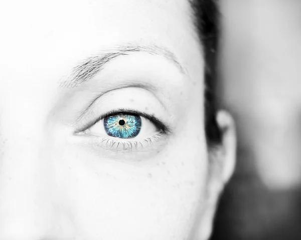 Όμορφη διορατική ματιά χρώμα μάτια — Φωτογραφία Αρχείου