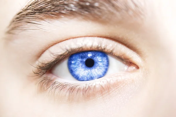 Beautiful insightful look blue eyes — Stock Photo, Image