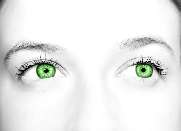 Beautiful insightful look  woman's eyes — Stock Photo, Image