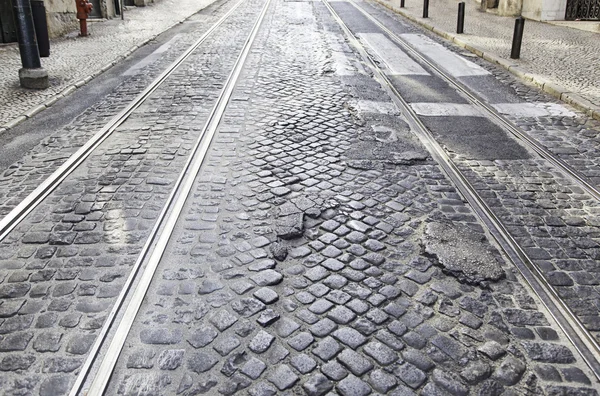 Old tram tracks — Stock Photo, Image