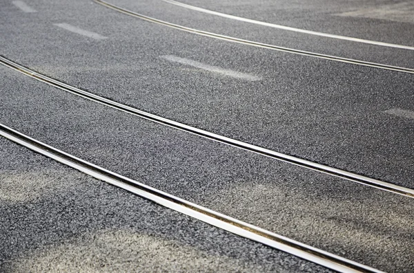 Old tram tracks — Stock Photo, Image