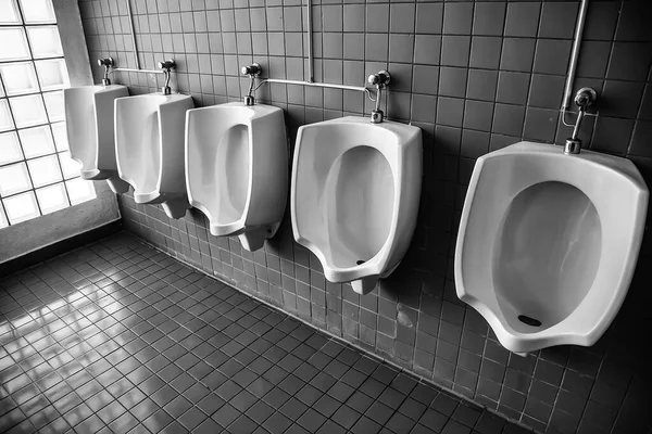 Male Public Toilets Hygiene Cleaning Detail — Stock Photo, Image