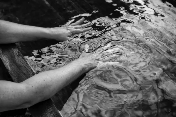 Detail Des Heilwassers Hoher Salzgehalt Therapie — Stockfoto