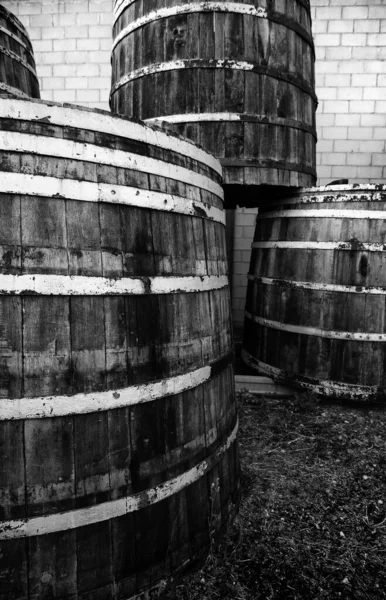 Dettaglio Vecchi Contenitori Bevande Alcoliche Cultura Del Vino Trasporto Conservazione — Foto Stock