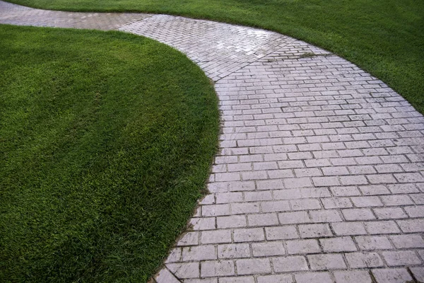 Detail Path Oriental Zen Garden Walk Relaxation Disconnection — Stock Photo, Image