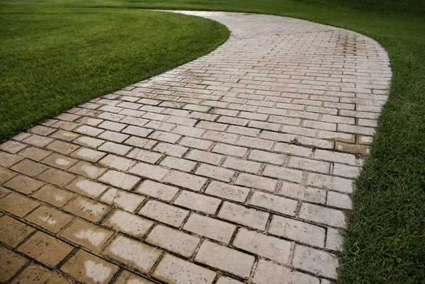 Detail Path Oriental Zen Garden Walk Relaxation Disconnection — Stock Photo, Image