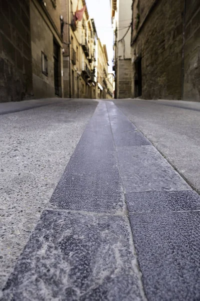 Detalj Gamla Medeltida Gatan Stad Spanien Historia Och Turism — Stockfoto