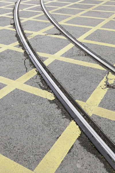 Wegen tram verkeerslichten — Stockfoto