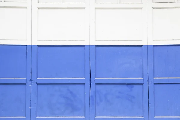 Blue and white door — Stock Photo, Image