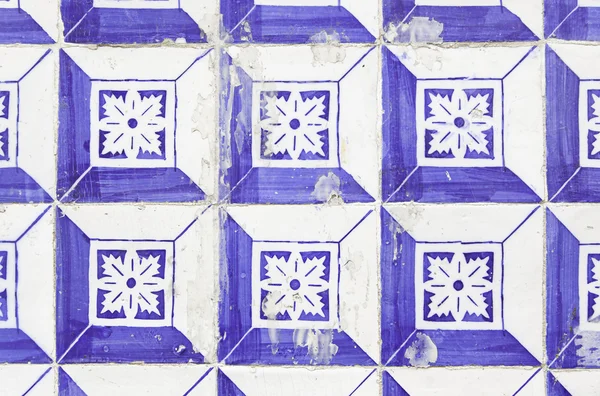 Fali csempe tipikus régi lisszaboni — Stock Fotó