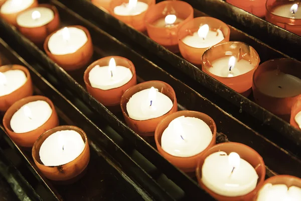 Κερί κεριά αναμμένα — Φωτογραφία Αρχείου