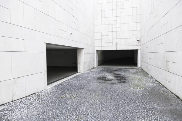 Garage doors in a modern building — Stock Photo, Image