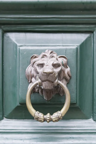 Leão dourado em forma de chamador — Fotografia de Stock