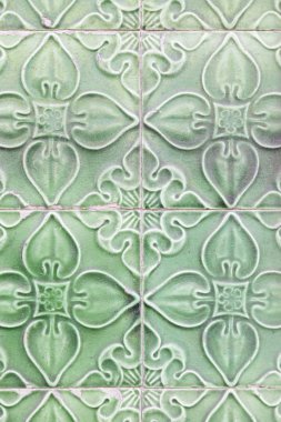 Tipik yeşil Lizbon fayans