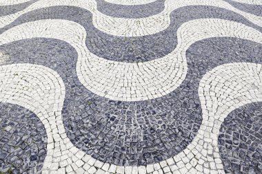 Lizbon tipik taş zemine