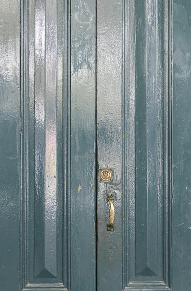 Detail der grünen Holztür — Stockfoto