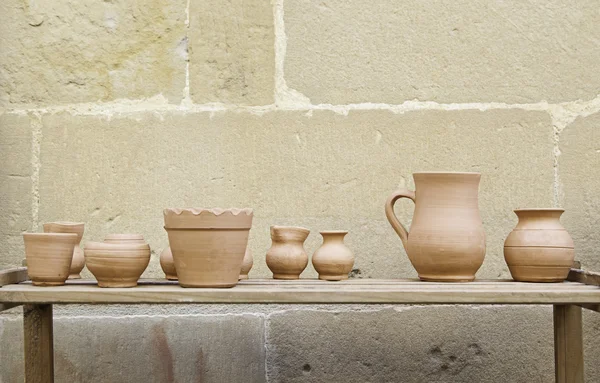 Handmade clay pots — Stock Photo, Image