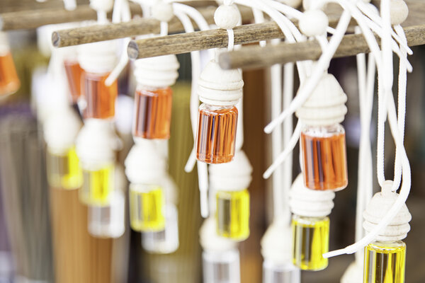 Bottles of colored colonies