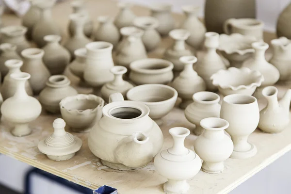 Handmade clay pots — Stock Photo, Image
