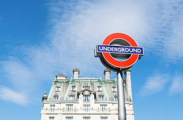 Teken ondergronds in Londen — Stockfoto