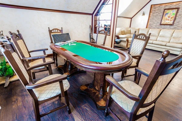 Mesa de poker na casa — Fotografia de Stock