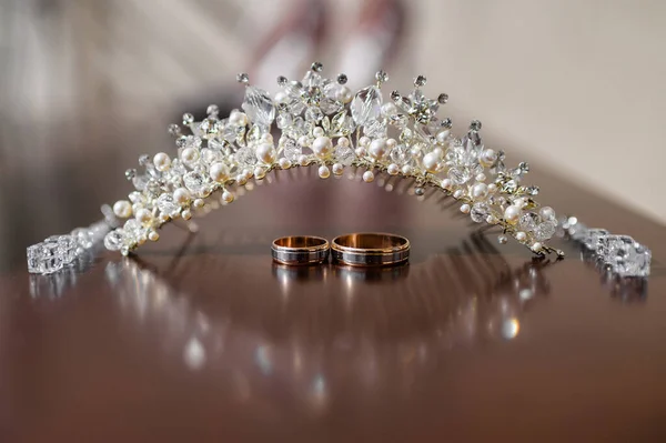 Wedding Rings Bride Jewelry — Stock Photo, Image