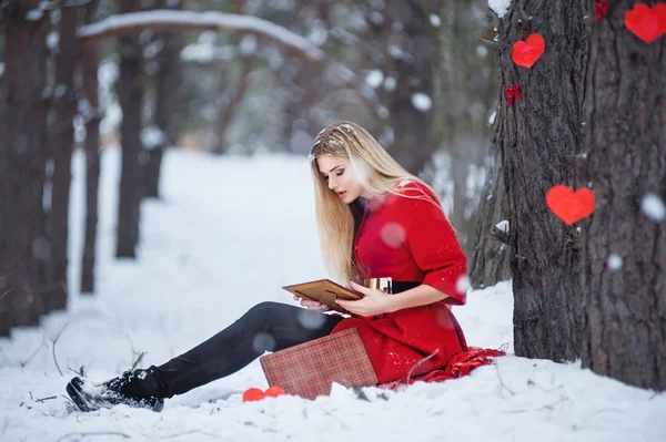 Valentines day Sensual blond woman — Stock Photo, Image