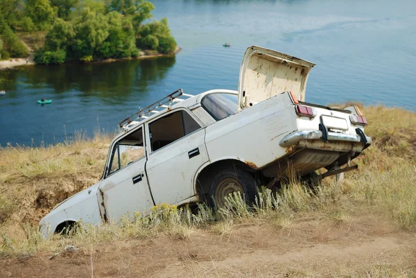 Zhiguli car fallen — Stock Photo, Image