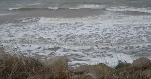 Surge of the Baltic Sea in Germany — Stock Video