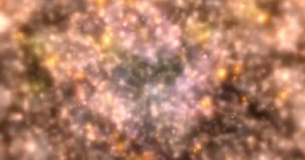 Animación digital de partículas de una escena cósmica en 4K — Vídeos de Stock