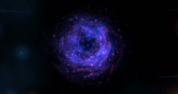 Animação de Partículas Digitais de uma Cena Cósmica em 4K — Vídeo de Stock