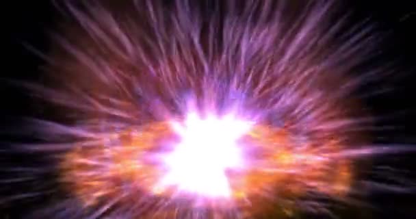 Digitale Teilchenanimation einer magischen Szene in 4k — Stockvideo