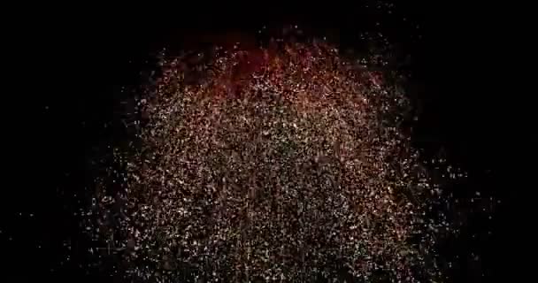 4 k에서 불꽃의 디지털 입자 애니메이션 — 비디오