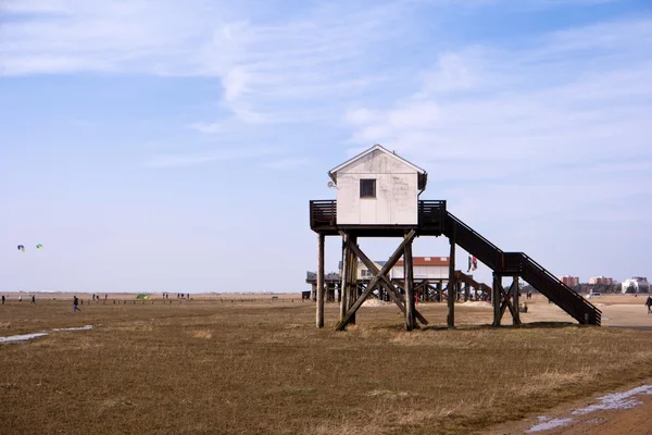 Am strand von st. peter-ording in deutschland — Stockfoto