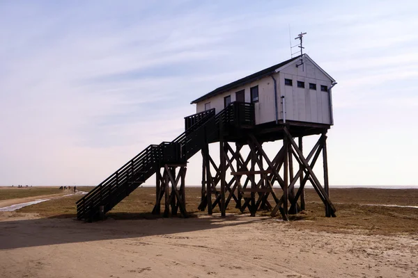 Na plaży w St. Peter-Ording w Niemczech — Zdjęcie stockowe