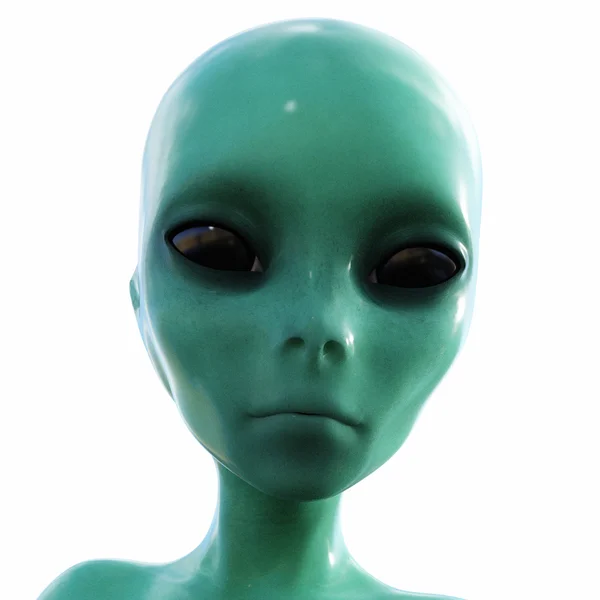 Ilustración 3D; representación 3D de un extraterrestre —  Fotos de Stock