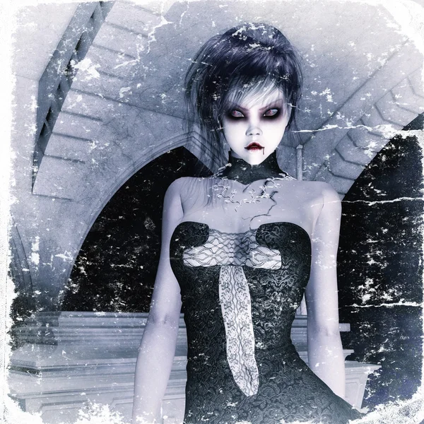 3D çizim; Gotik bir erkek 3D render 