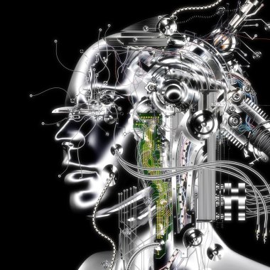 3D çizim; Bir Cyborg 3D render