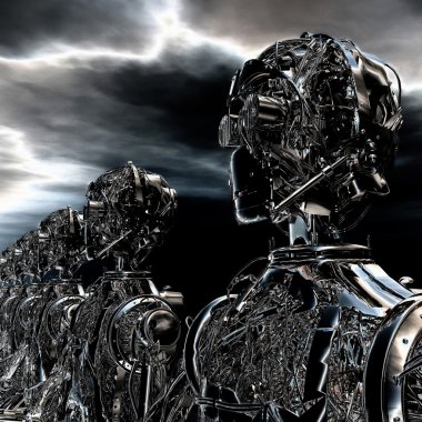 Robotlar 3D çizimi